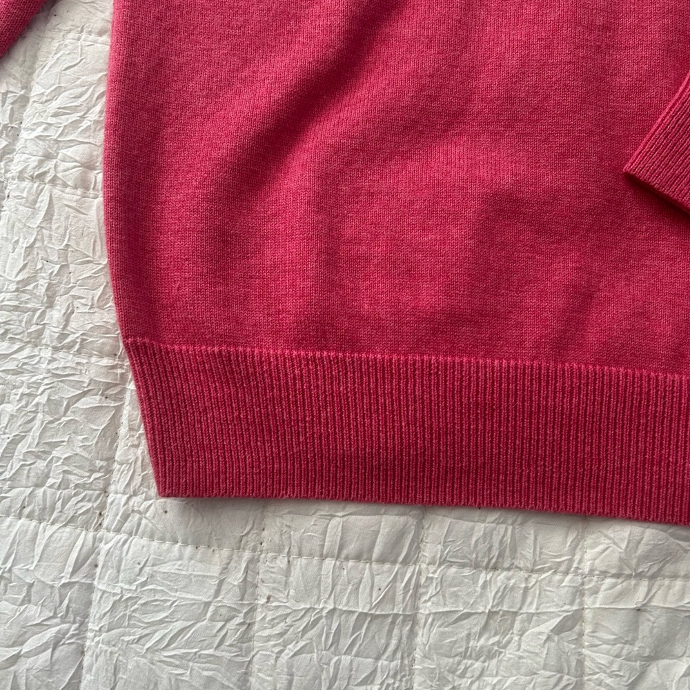 NWOT Vineyard Vines Men's Size M Quarter Zip-Up Sweater in Deep Pink - Picture 7 of 13